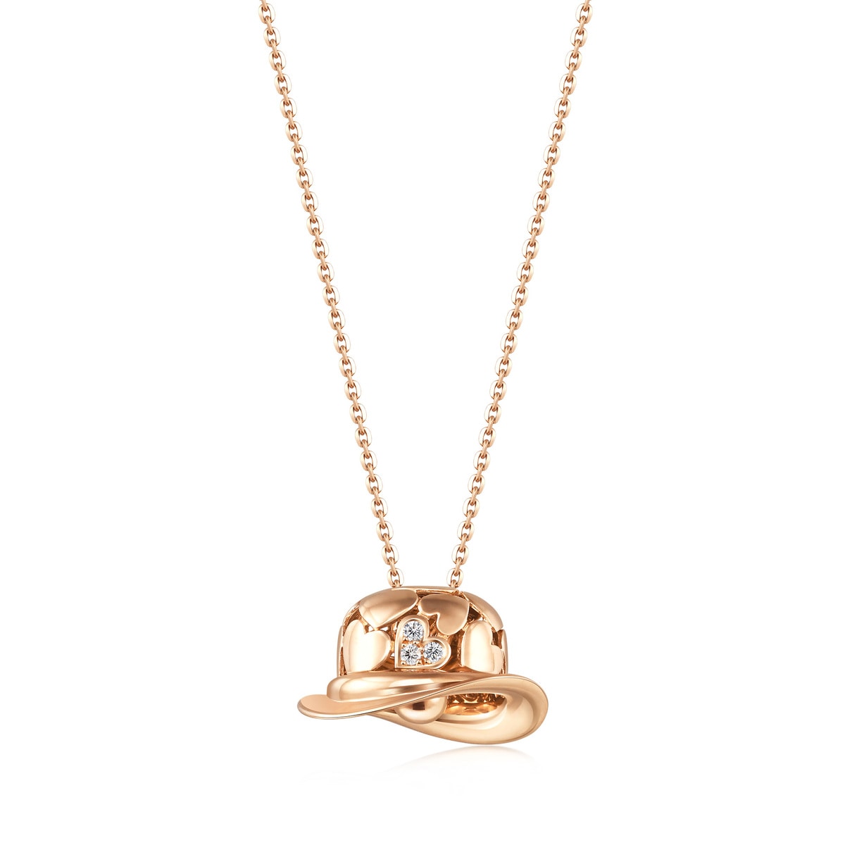 18K Rose Gold Diamond Rabbit Necklace -  - Aureus Boutique