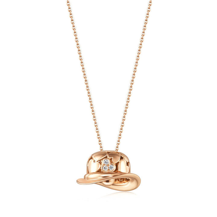 18K Rose Gold Diamond Rabbit Necklace -  - Aureus Boutique