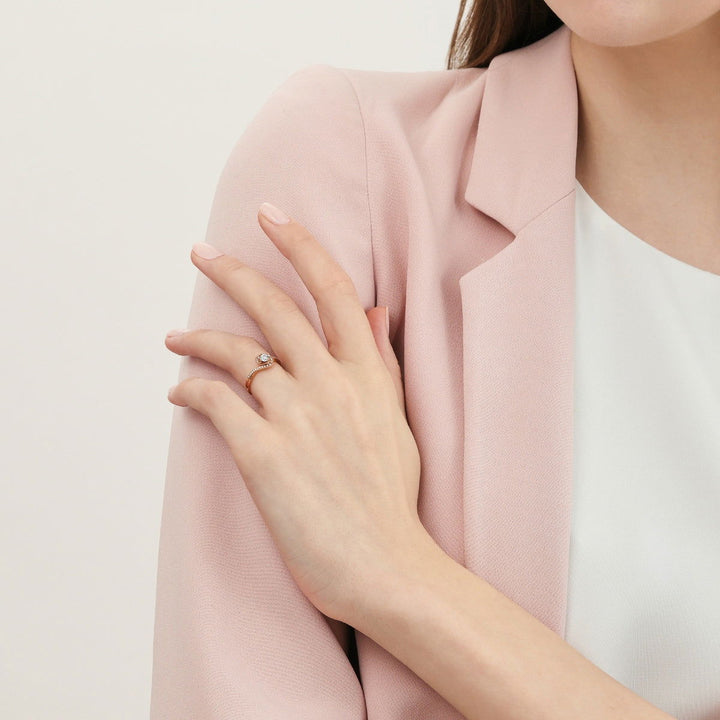 18K Rose Gold Diamond Ring -  - Aureus Boutique