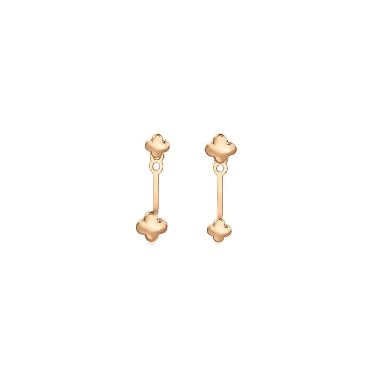 18K Rose Gold Four-Leaf Clovers Earrings -  - Aureus Boutique