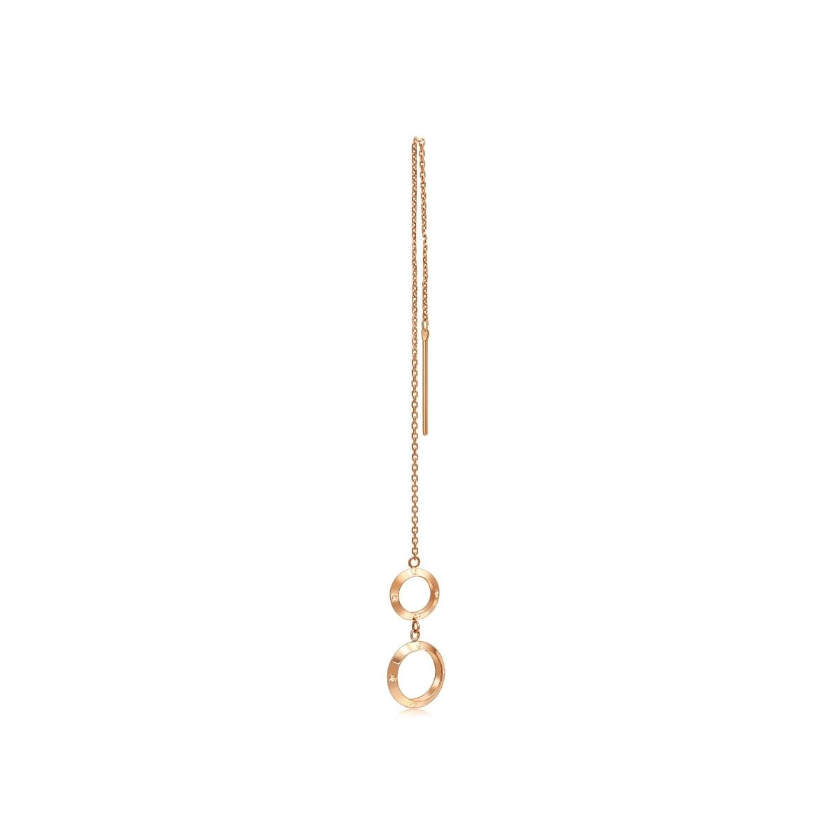 18K Rose Gold Single Earring -  - Aureus Boutique
