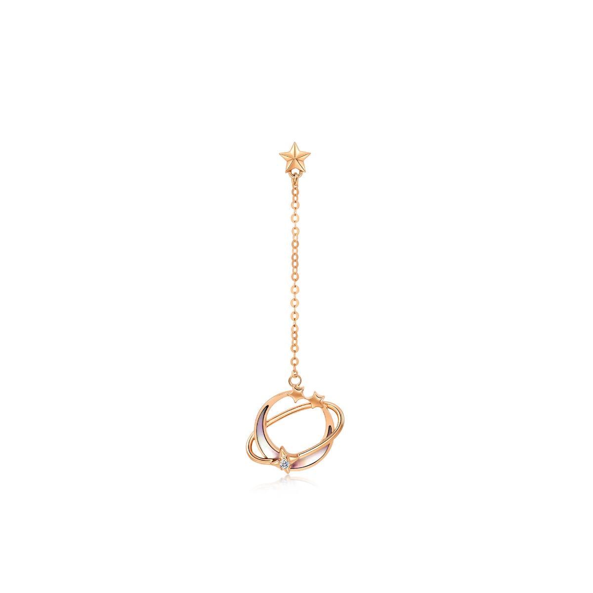 18K Rose Gold Single Earring -  - Aureus Boutique