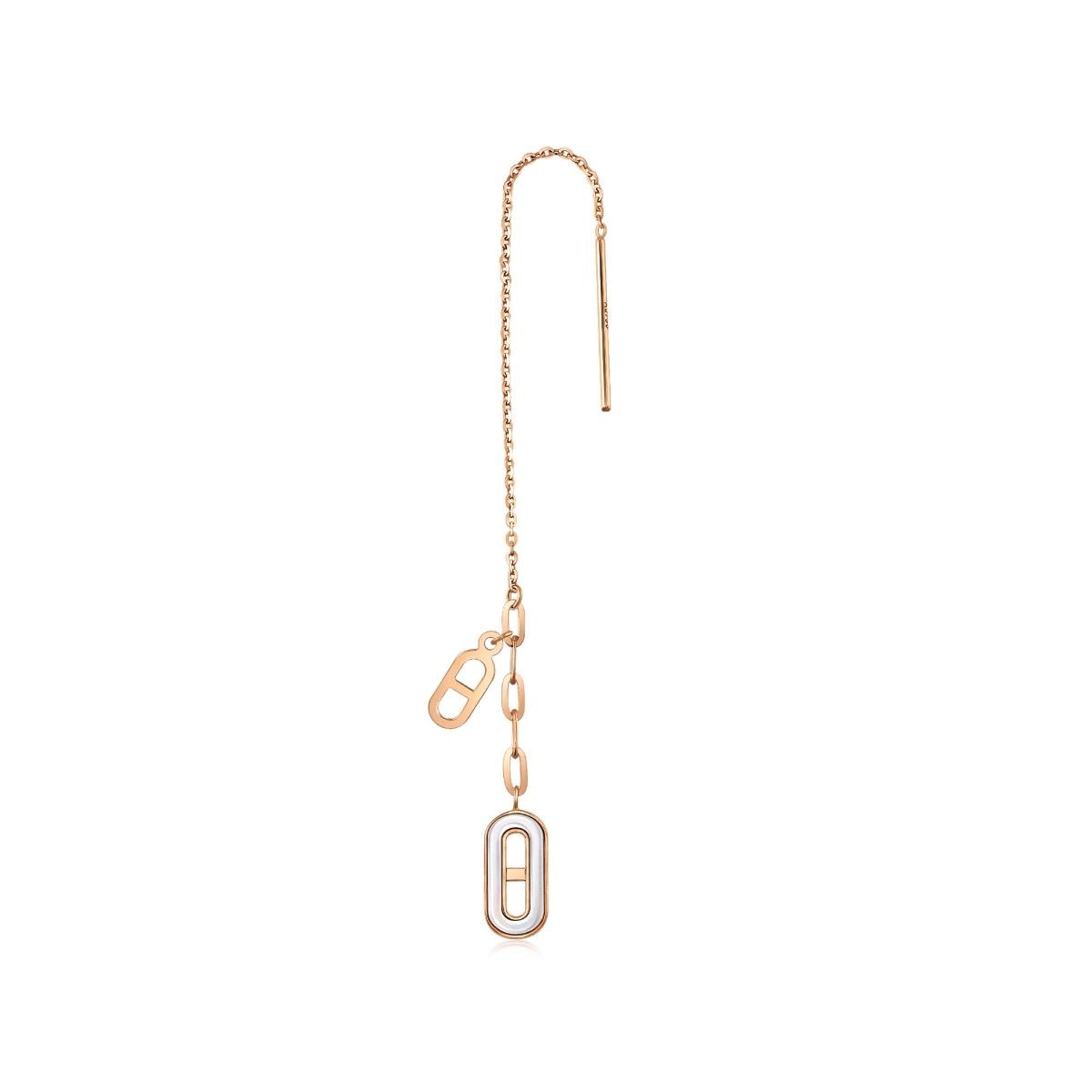18K Rose Gold Single Earring -  - Aureus Boutique