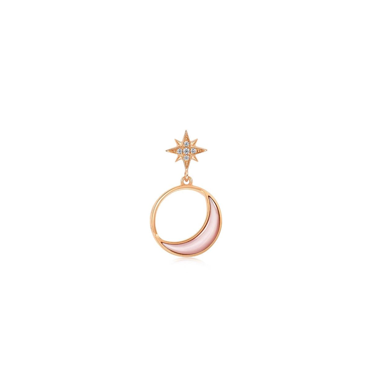 18K Rose Gold Single Earring -  - Aureus Boutique