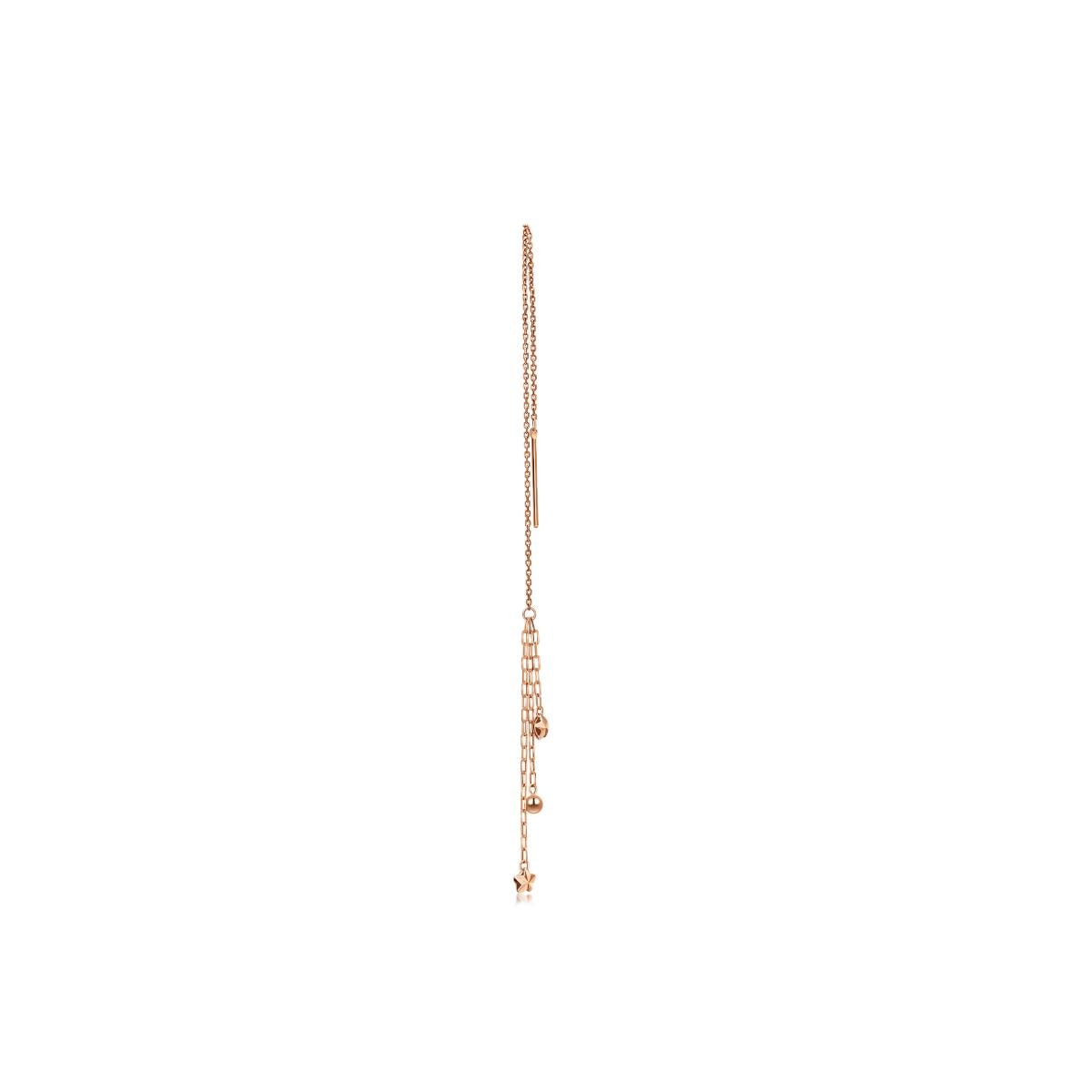 18K Rose Gold Single Earring -  - Aureus Boutique