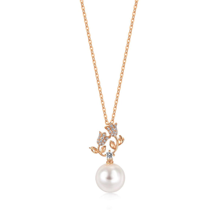 18K Rose Gold South Sea Pearl Pendant -  - Aureus Boutique