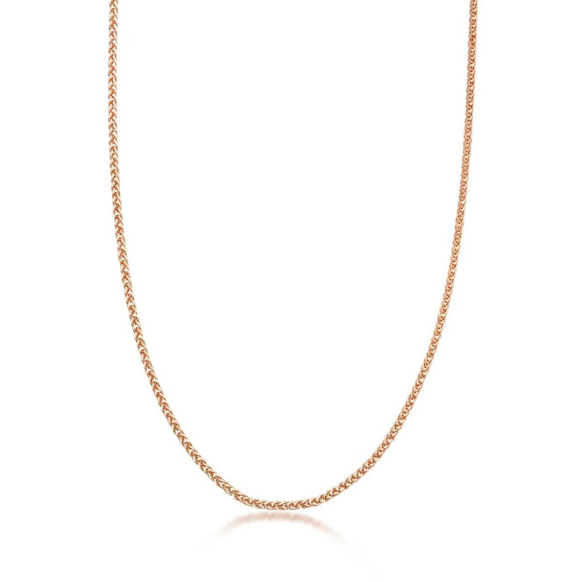 18K Rose Gold Spiga Chain Necklace -  - Aureus Boutique