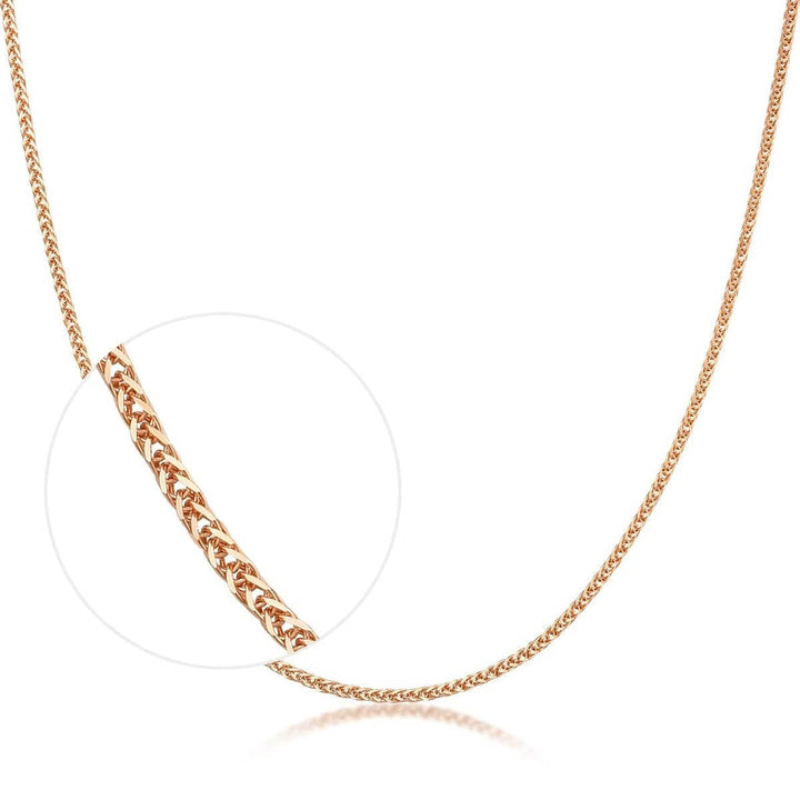 18K Rose Gold Spiga Chain Necklace -  - Aureus Boutique