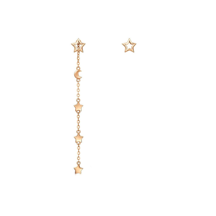 18K Rose Gold Star Earrings -  - Aureus Boutique