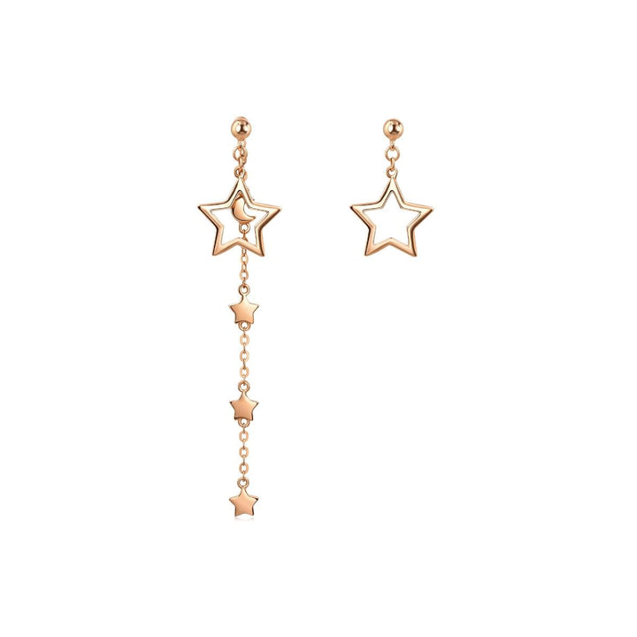 18K Rose Gold Star Earrings -  - Aureus Boutique