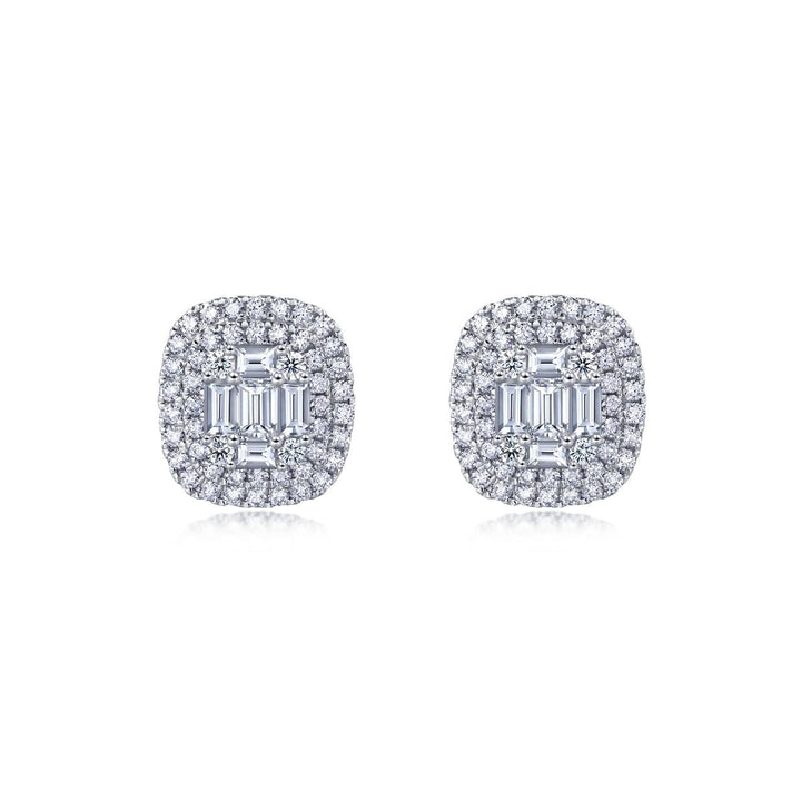 18K White Gold Diamond Earrings -  - Aureus Boutique