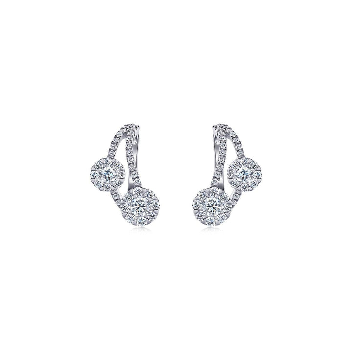 18K White Gold Diamond Earrings -  - Aureus Boutique