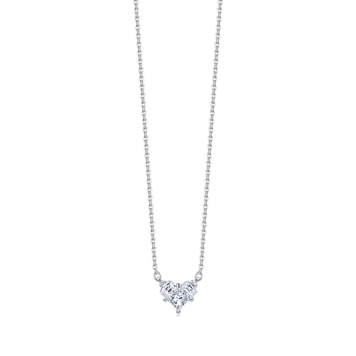 18K White Gold Diamond Necklace -  - Aureus Boutique