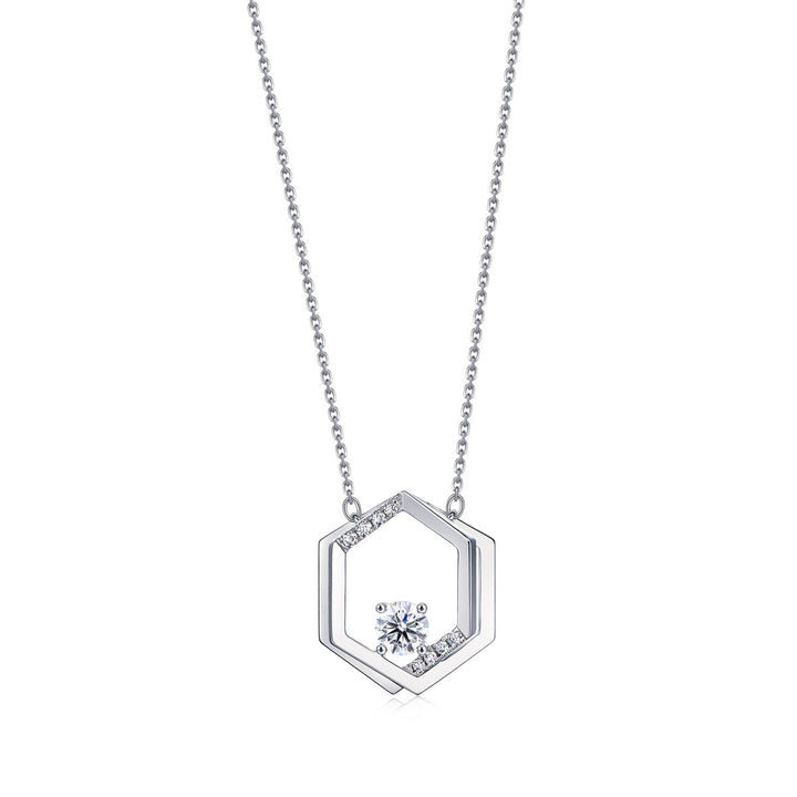 18K White Gold Diamond Necklace -  - Aureus Boutique