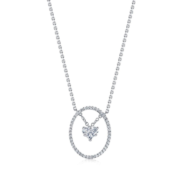 18K White Gold Diamond Necklace -  - Aureus Boutique