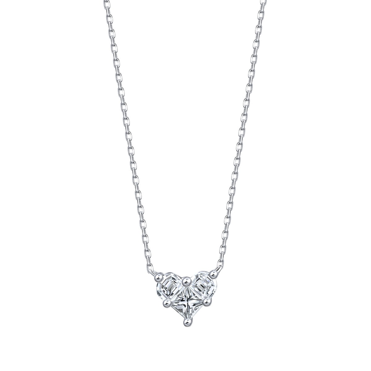 18K White Gold Diamond Necklace -  - Aureus Boutique