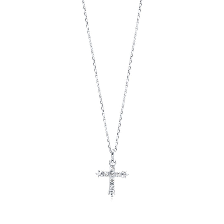 18K White Gold Diamond Necklace -  - Aureus Boutique