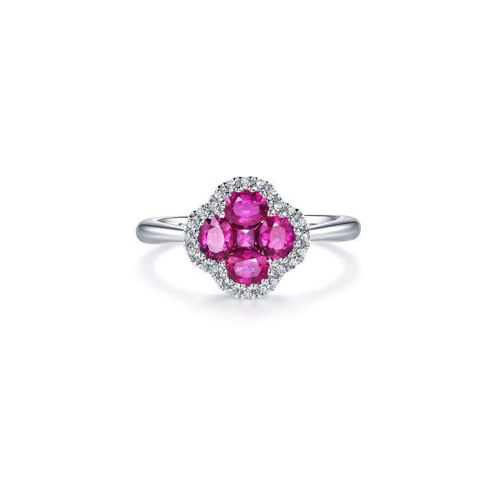 18K White Gold Ruby Ring -  - Aureus Boutique
