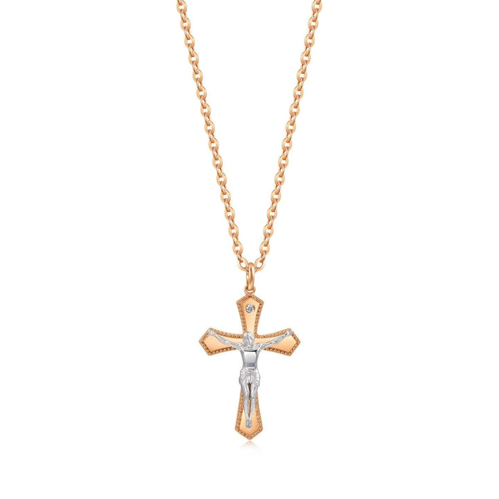 18K White and Red Gold Pendant -  - Aureus Boutique