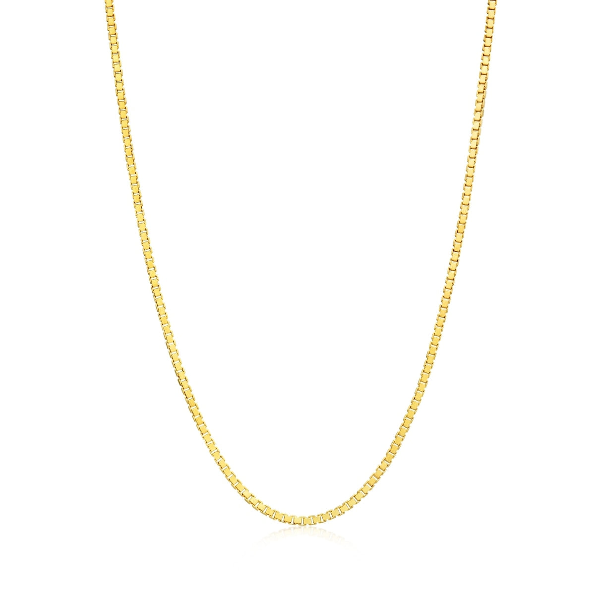 18K Yellow Gold Box Chain Necklace -  - Aureus Boutique