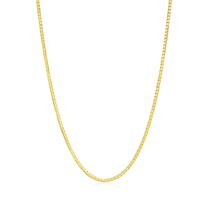 18K Yellow Gold Box Chain Necklace -  - Aureus Boutique