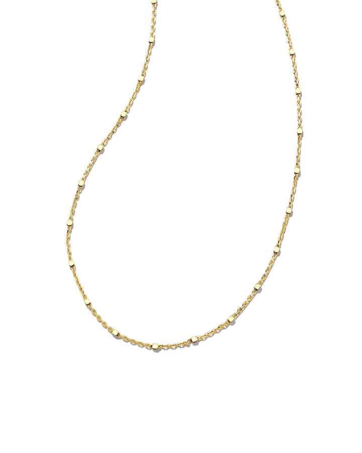 18 Inch Single Satellite Chain Necklace in 18k Yellow Gold Vermeil -  - Aureus Boutique