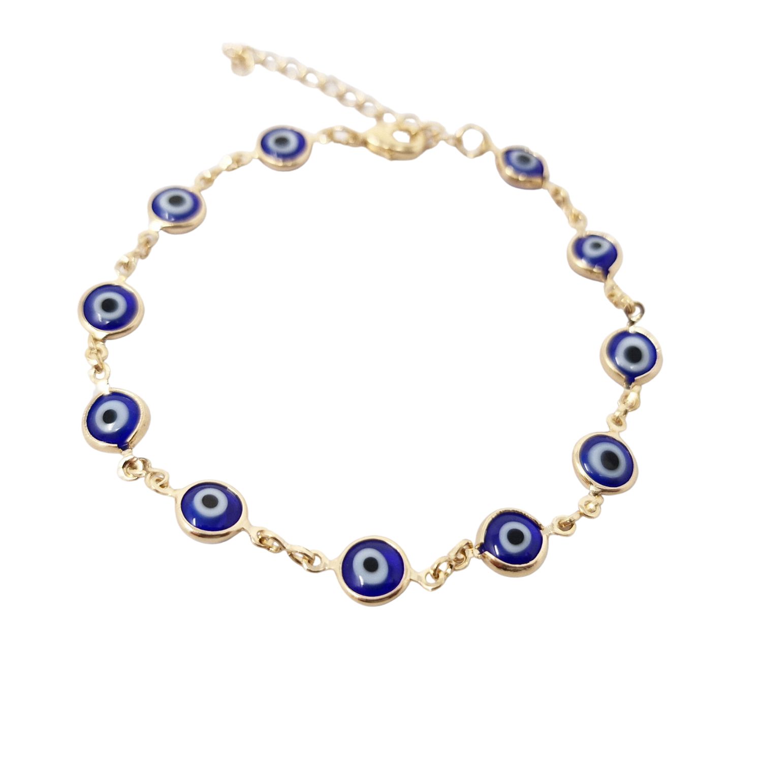 18Ct Gold Plated Evil Eye Charm Bracelet
