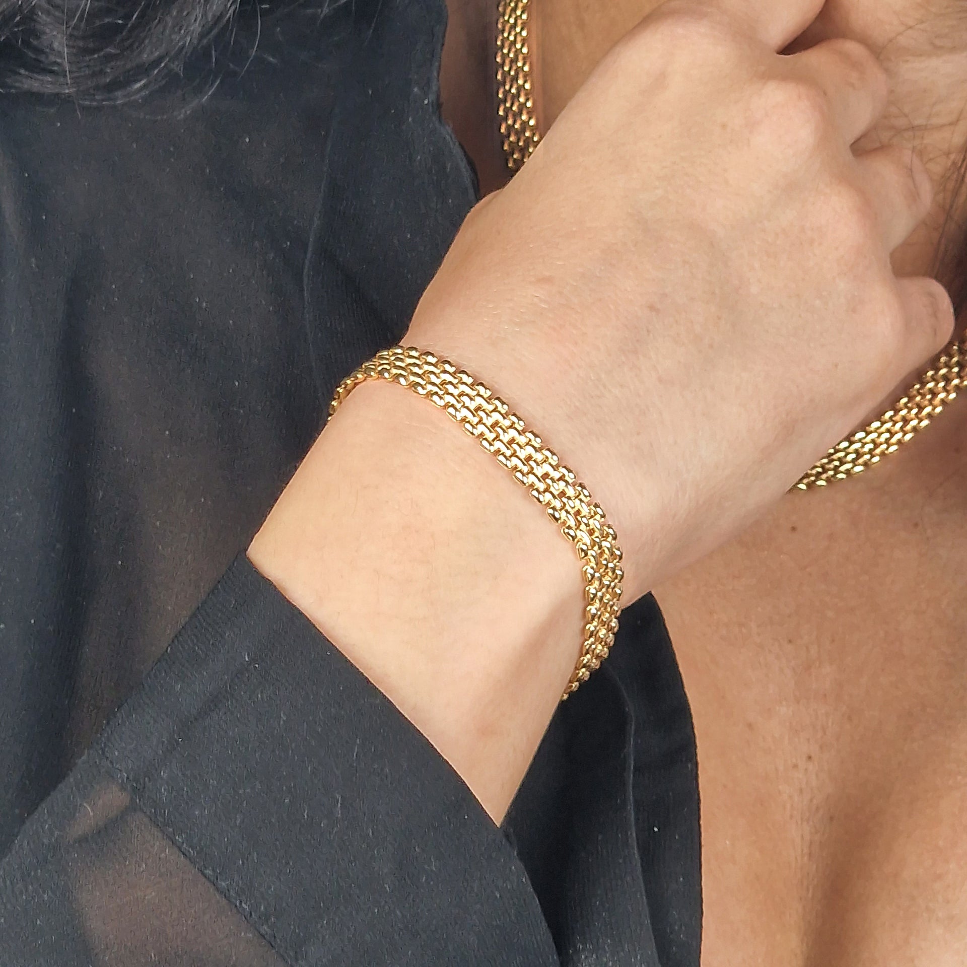 Gold Vermeil Luxury Woven Mesh Bracelet