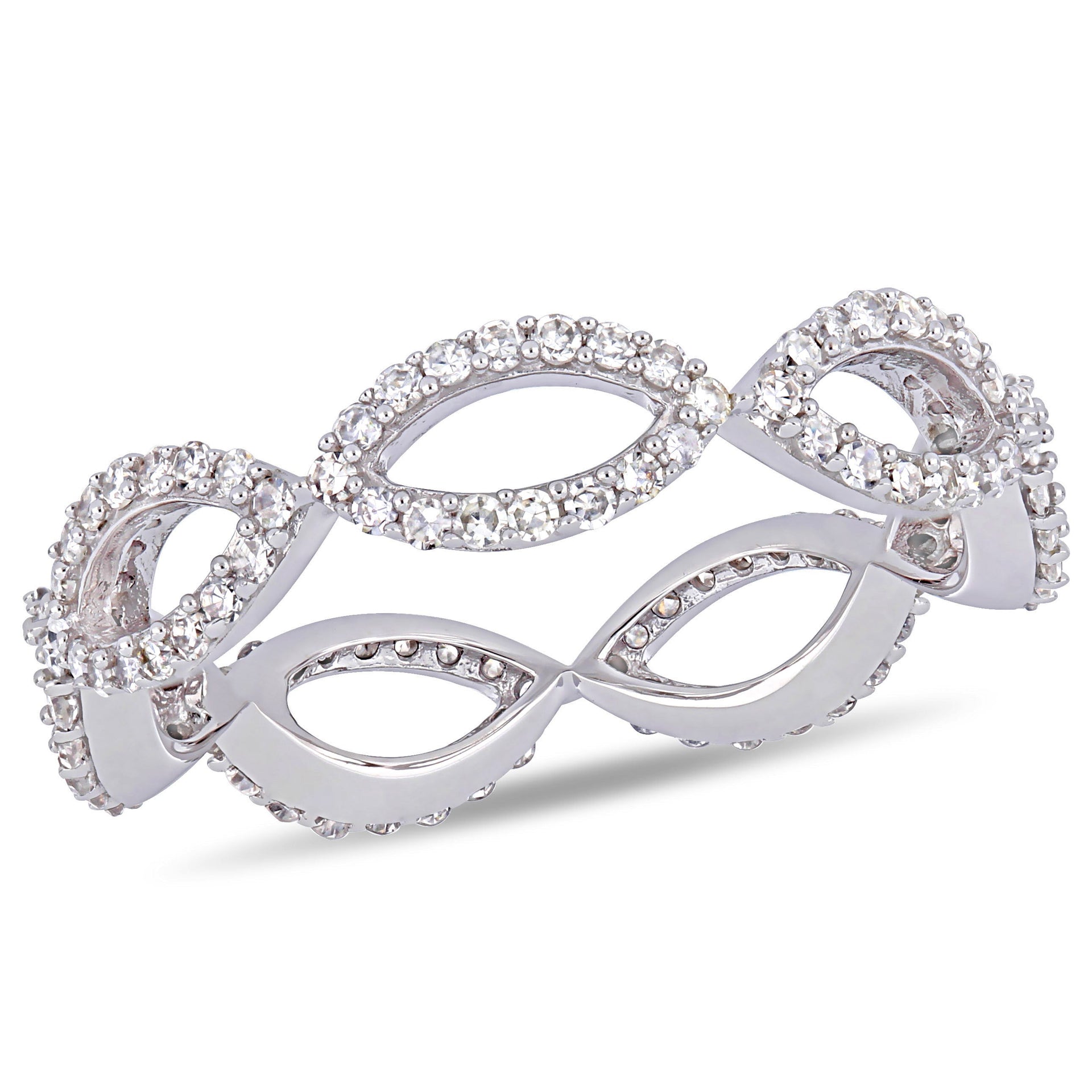 Mimi & Max 3/5ct TW Diamond Infinity Ring 14k White Gold