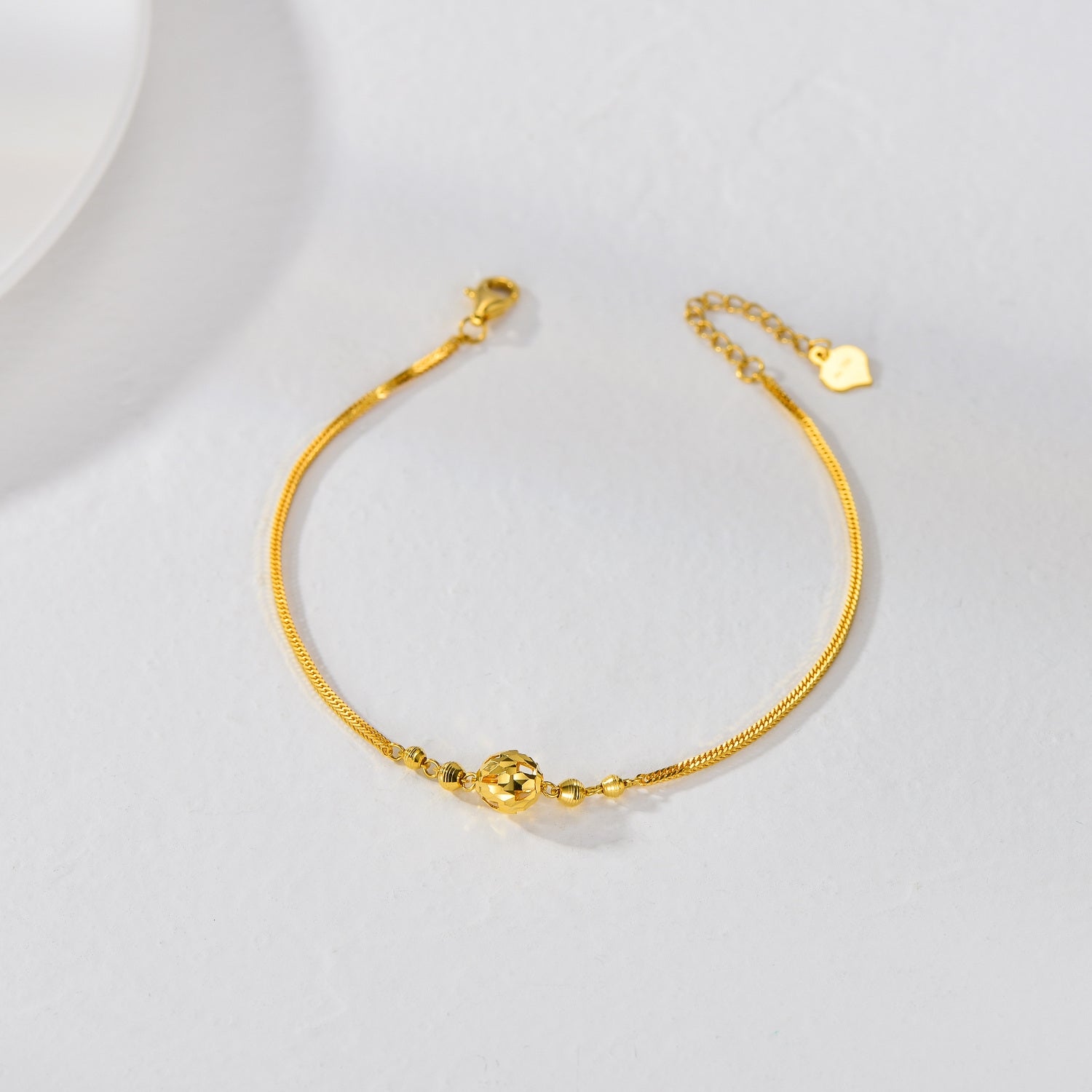 18K Gold Bead Bracelet