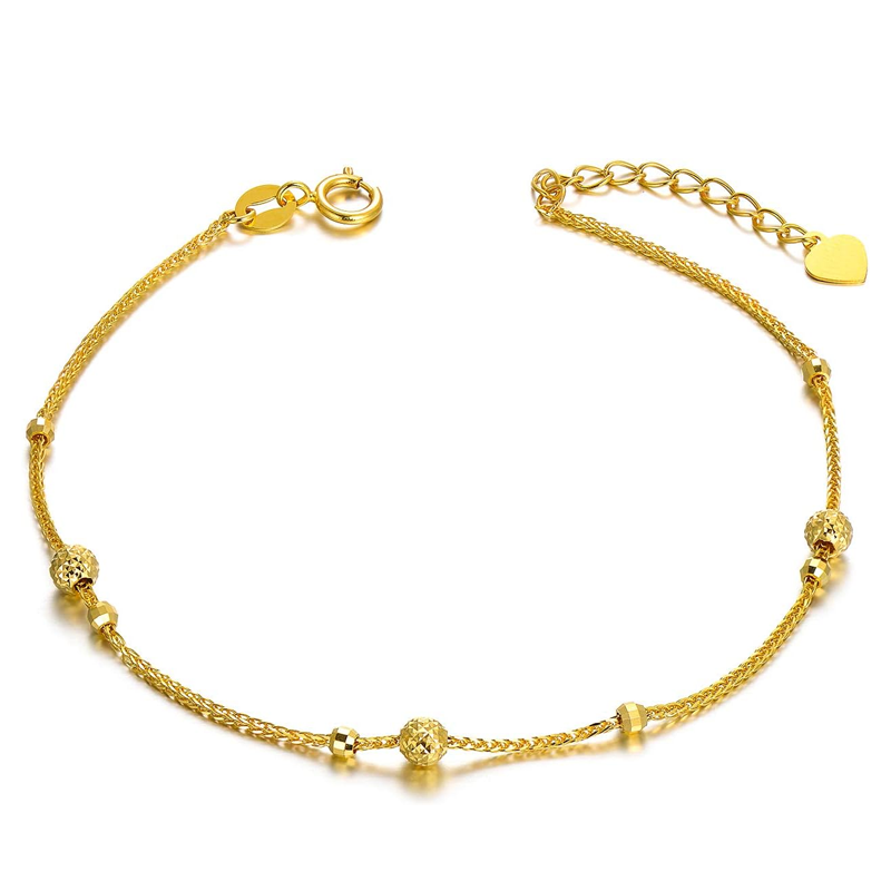 18K Gold Beads Bracelet for Women