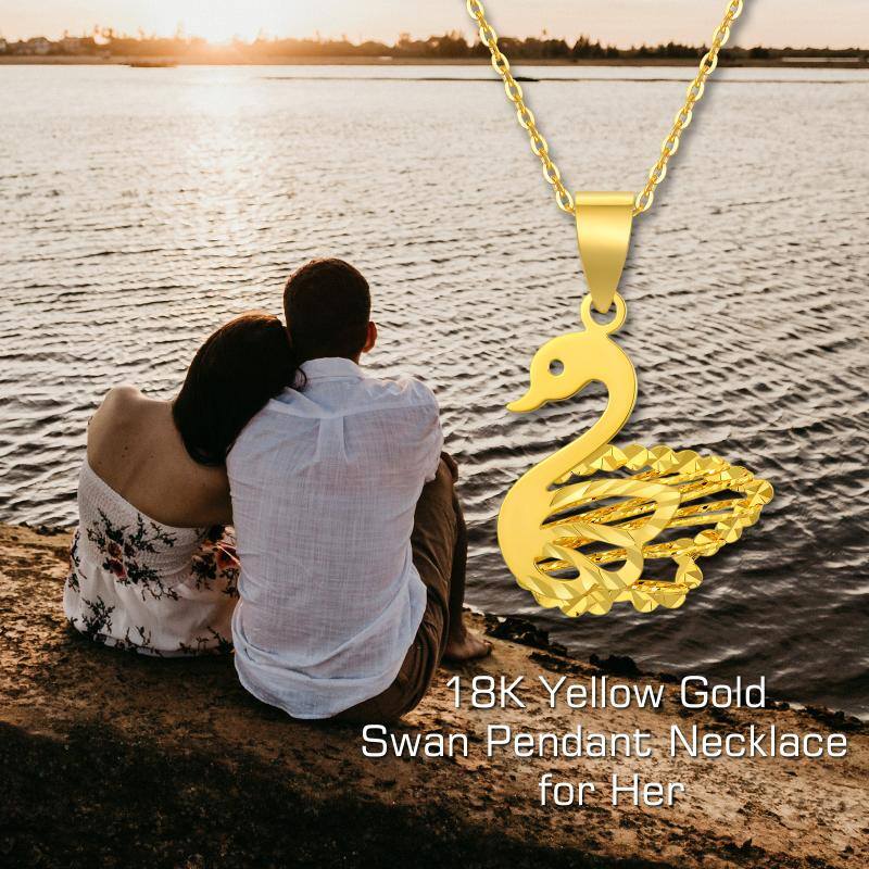 18K Gold Bird Pendant Necklace