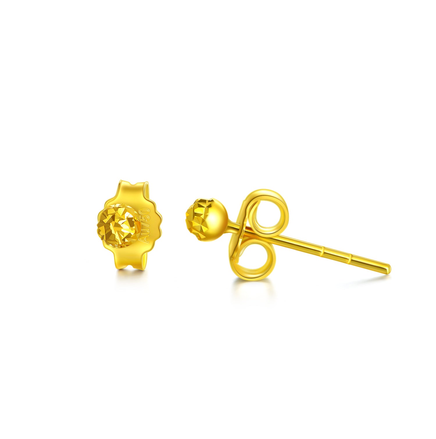 18K Gold Birth Flower Drop Earrings