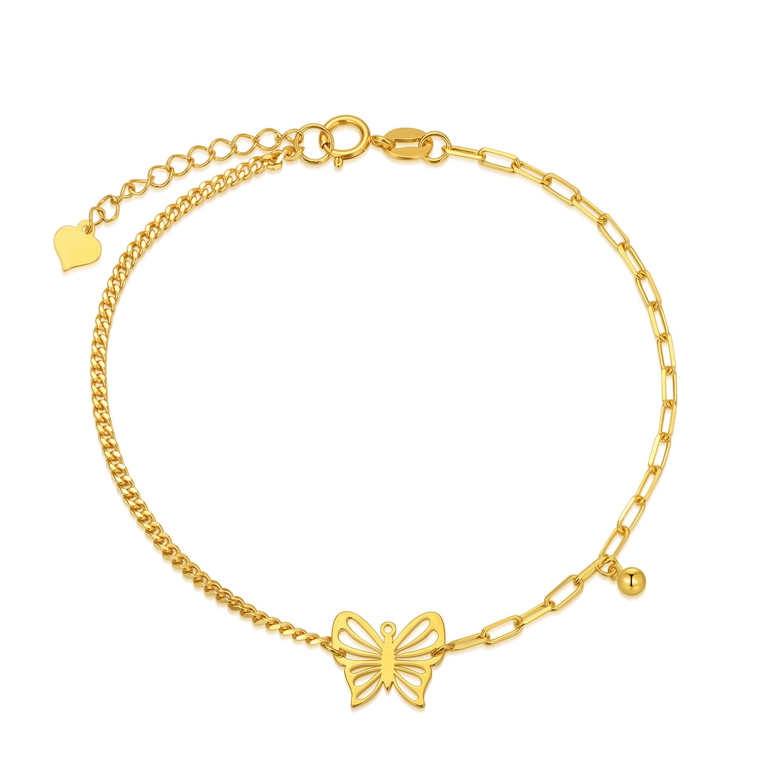 18K Gold Butterfly Bracelet