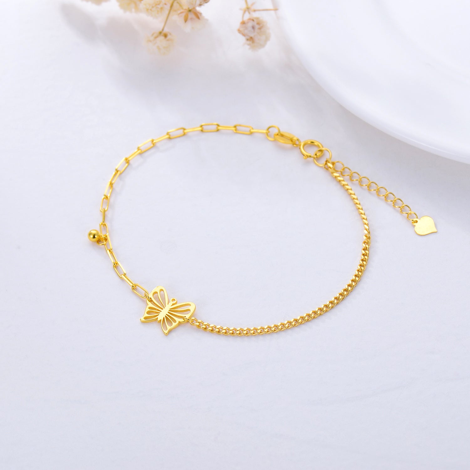 18K Gold Butterfly Bracelet