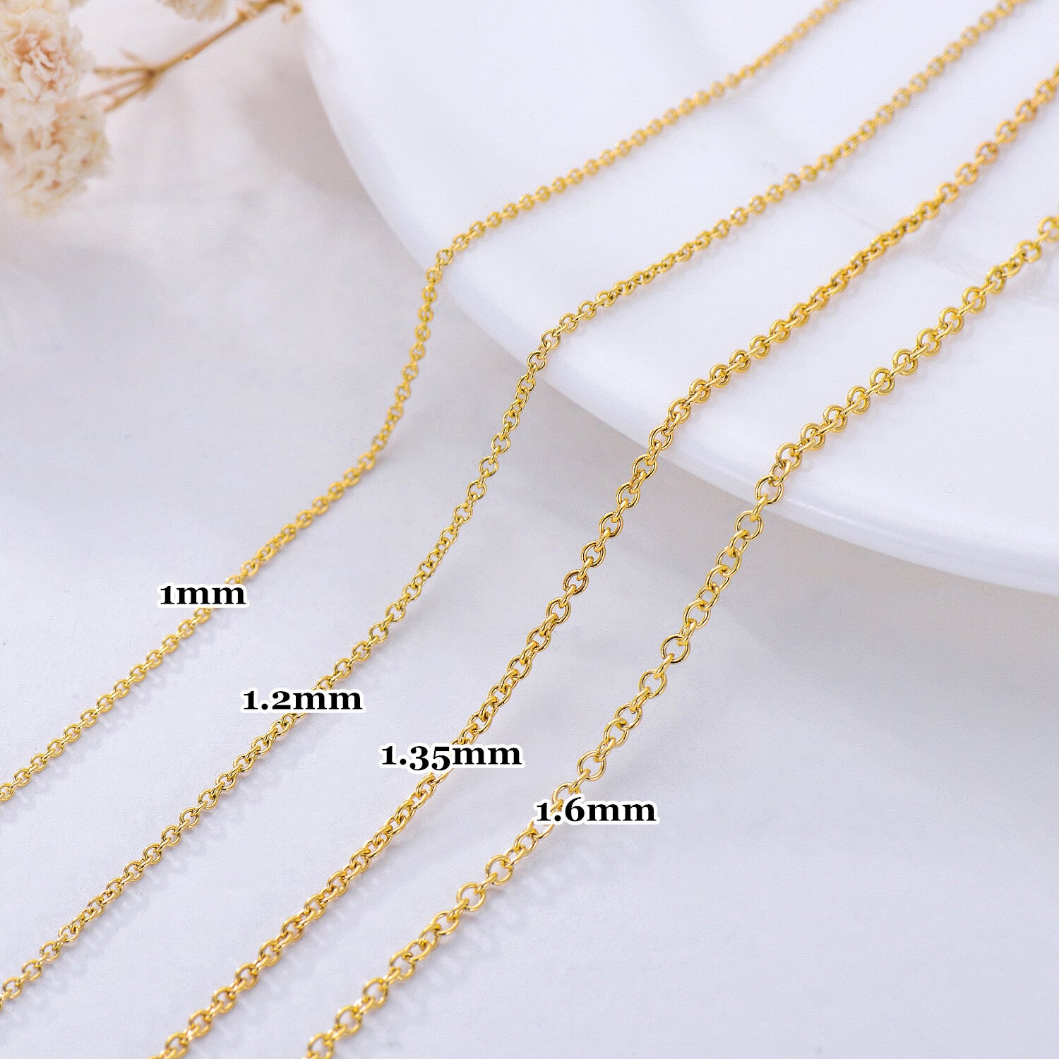 14K Gold Cable Chain Necklace