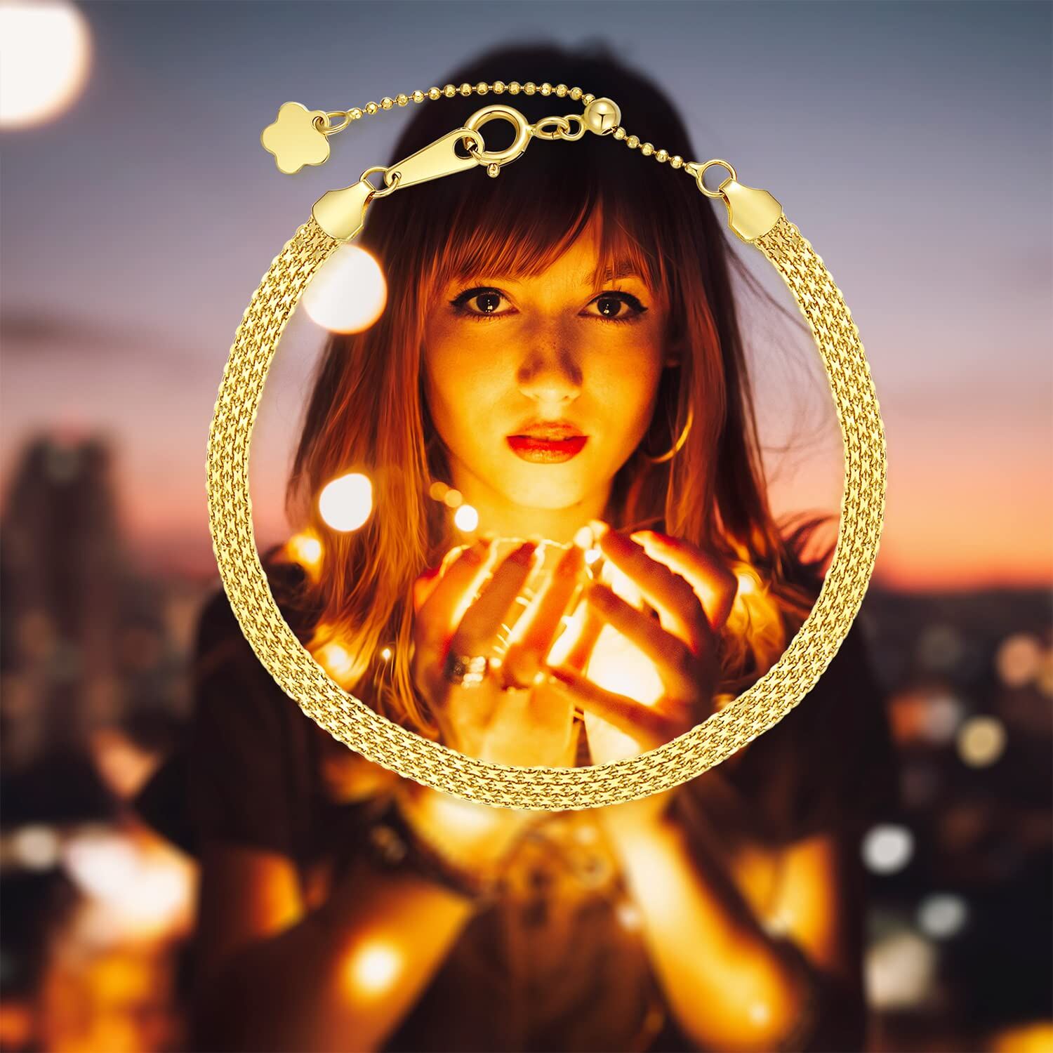 18K Gold Chain Bracelet