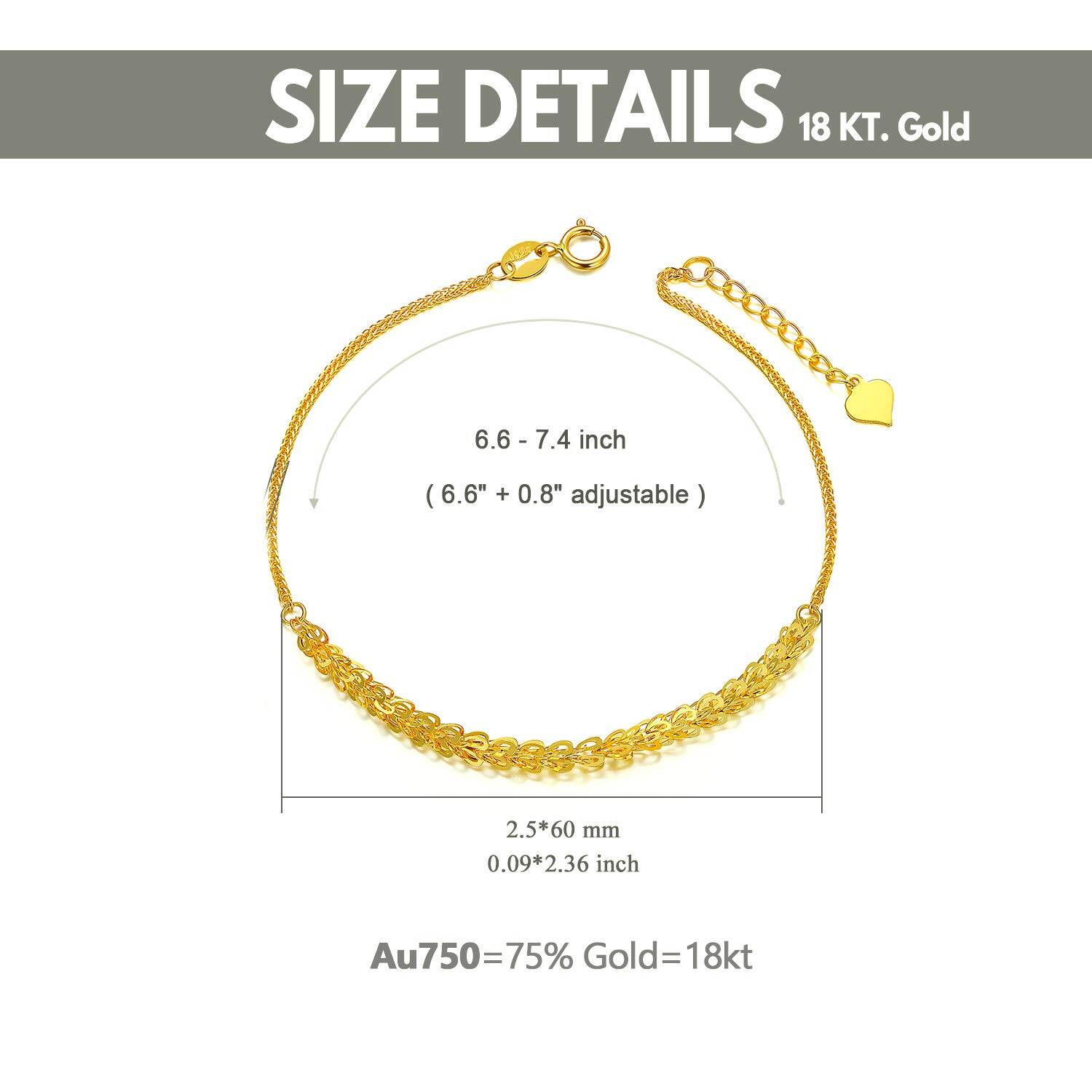 18K Gold Chain Bracelet