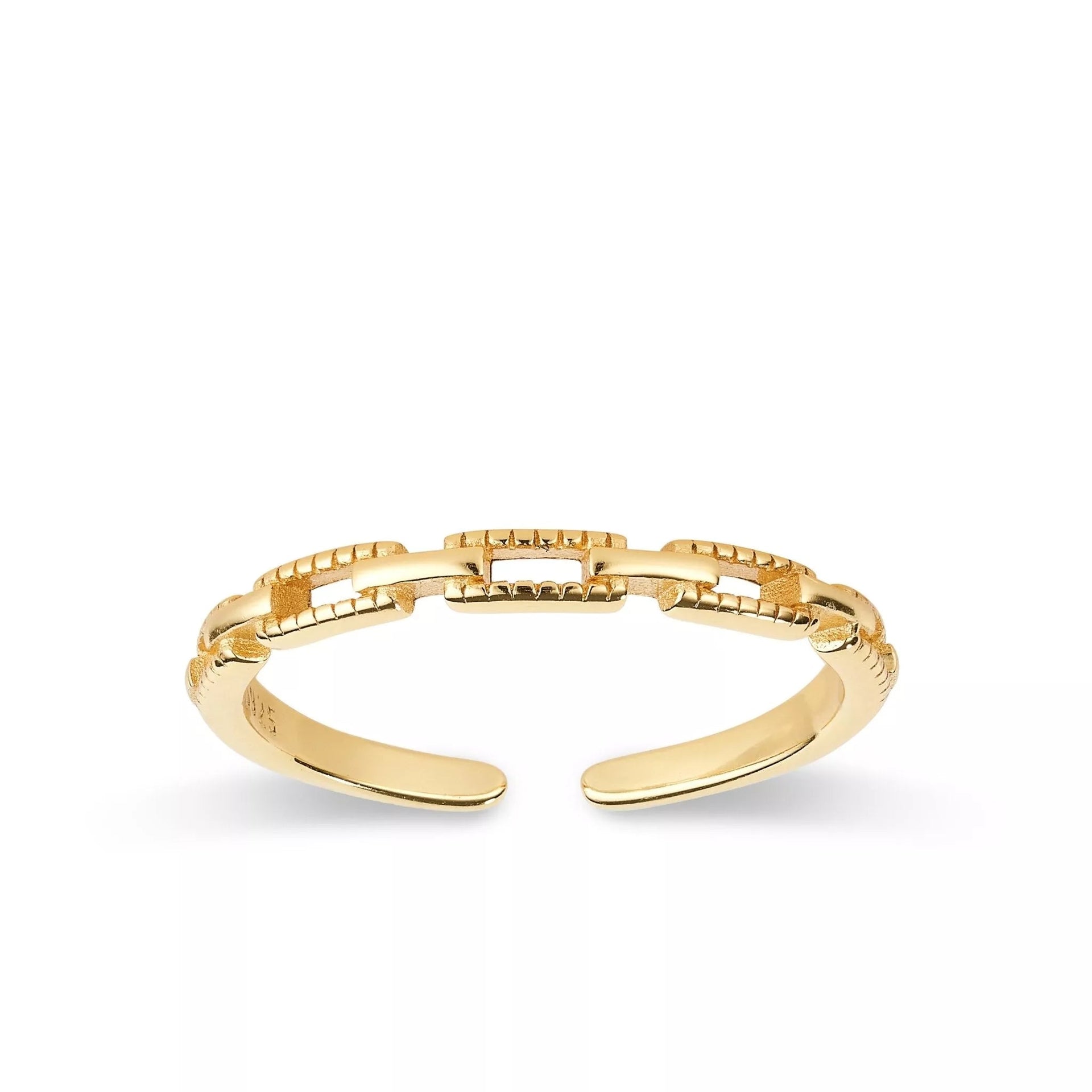 Gold Link Chain Stacking Ring