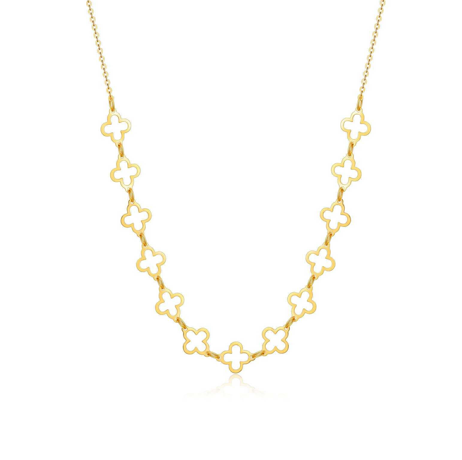 18K Gold Cherry Blossom Necklace
