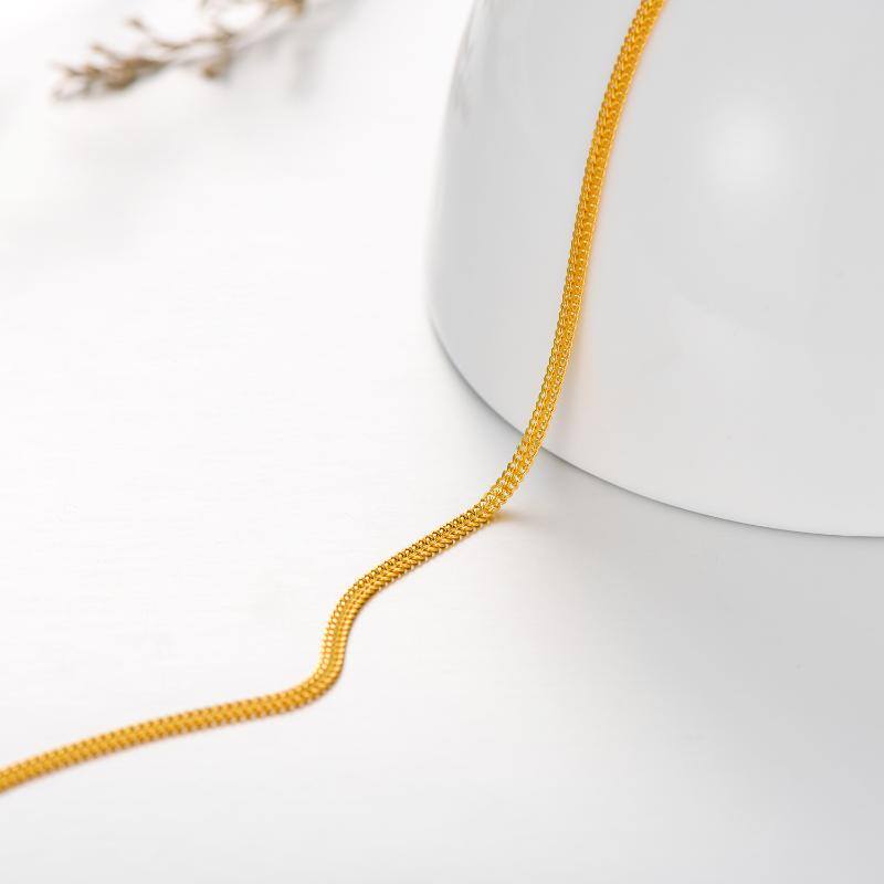 18K Gold Circle Mesh Chain Bracelet