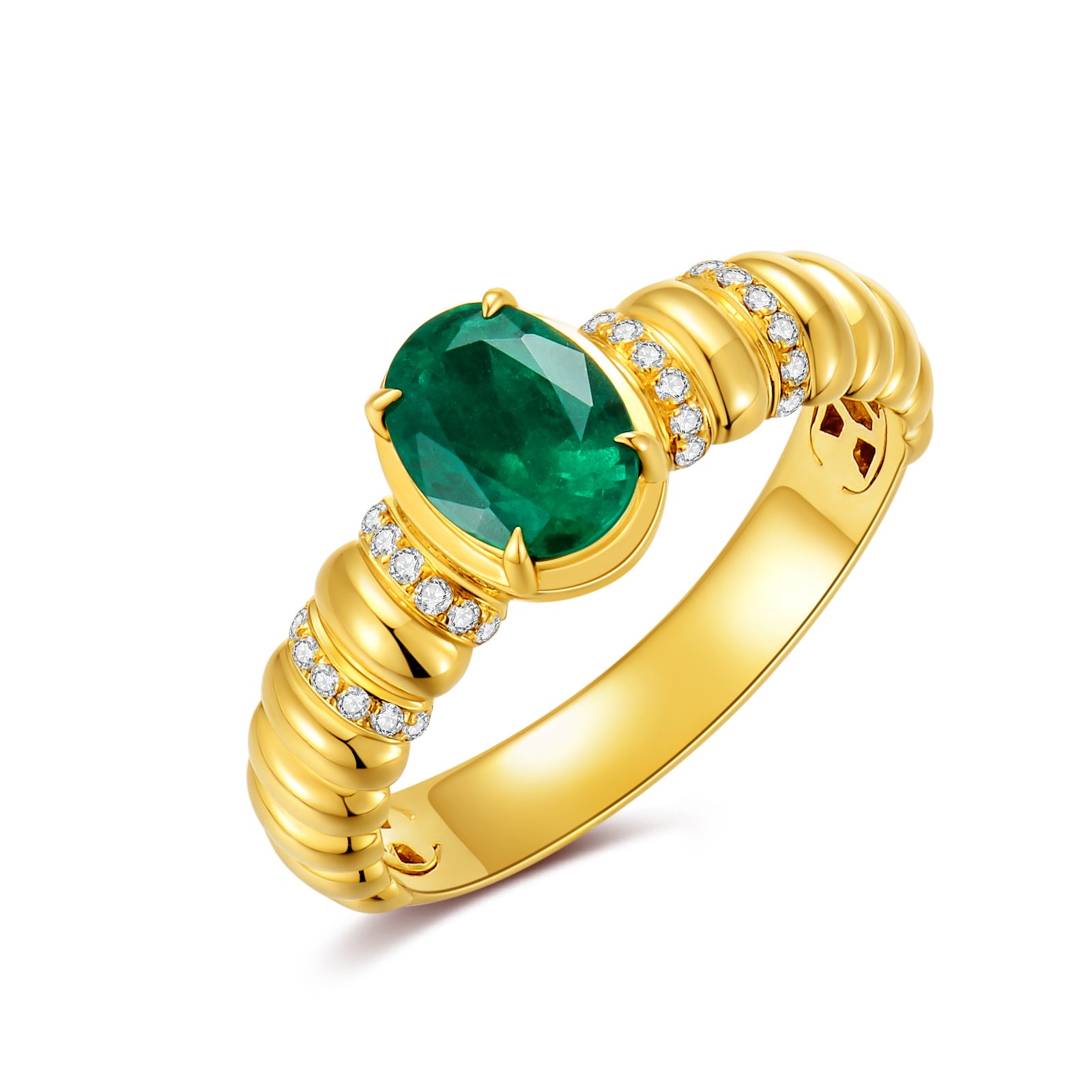 18K Gold 1 to 5 CT Emerald Custom Ring