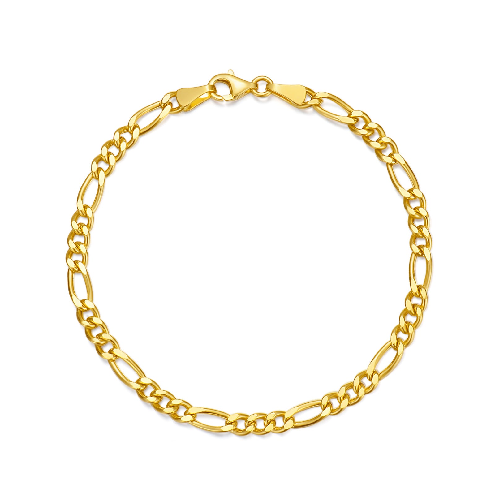 18K Gold Figaro Chain Bracelet