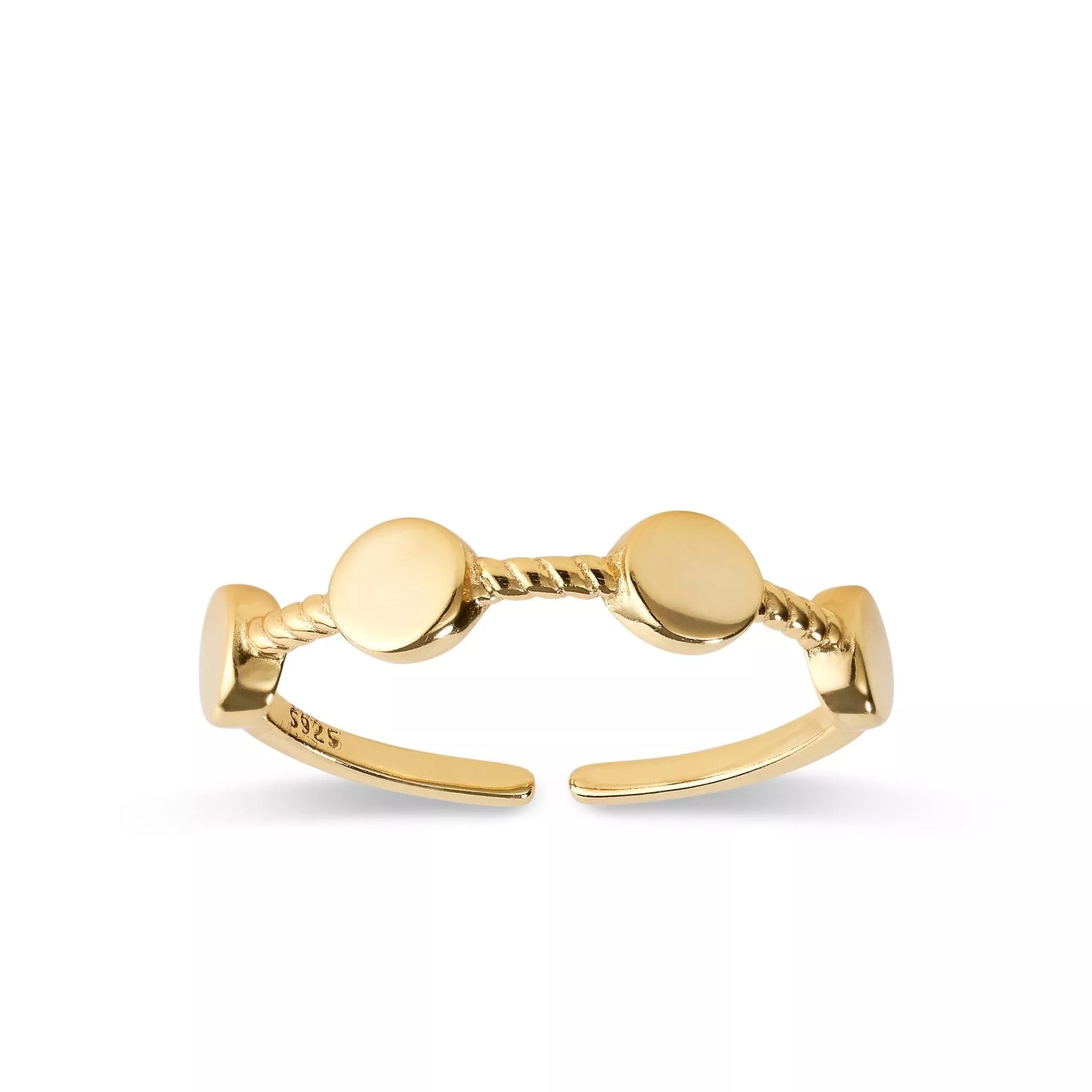 Gold Geometric Stacking Ring