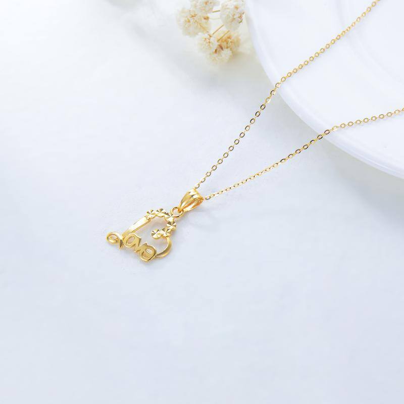 18K Gold Heart Pendant Necklace