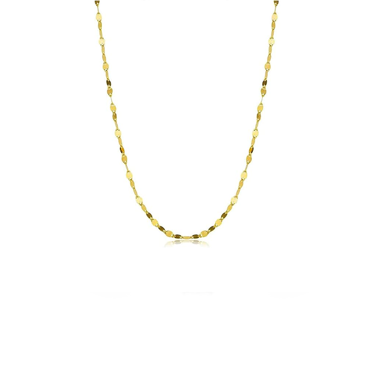 18K Gold Grandmother Metal Choker Necklace