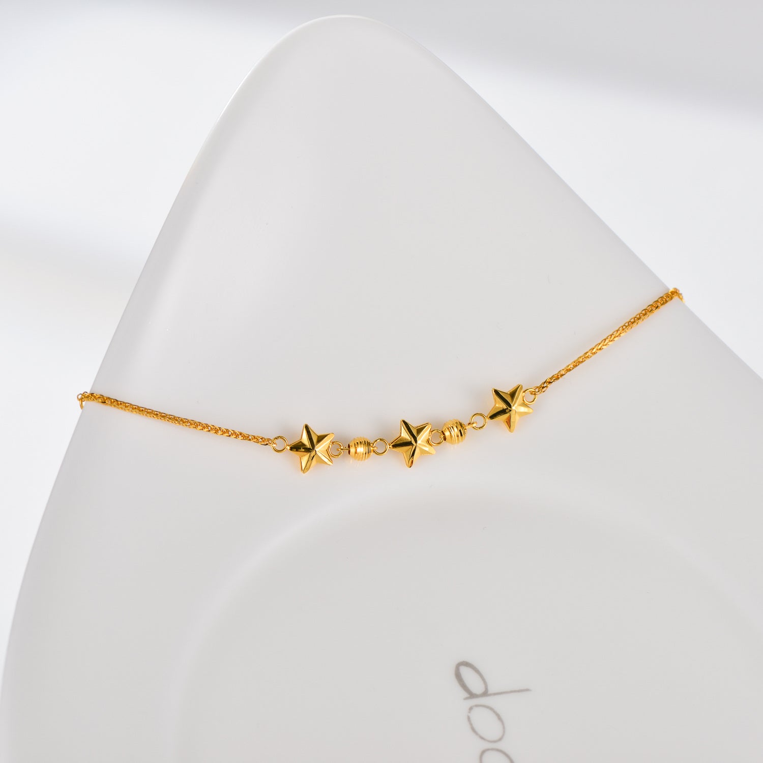 18K Gold Pentagram Bracelet