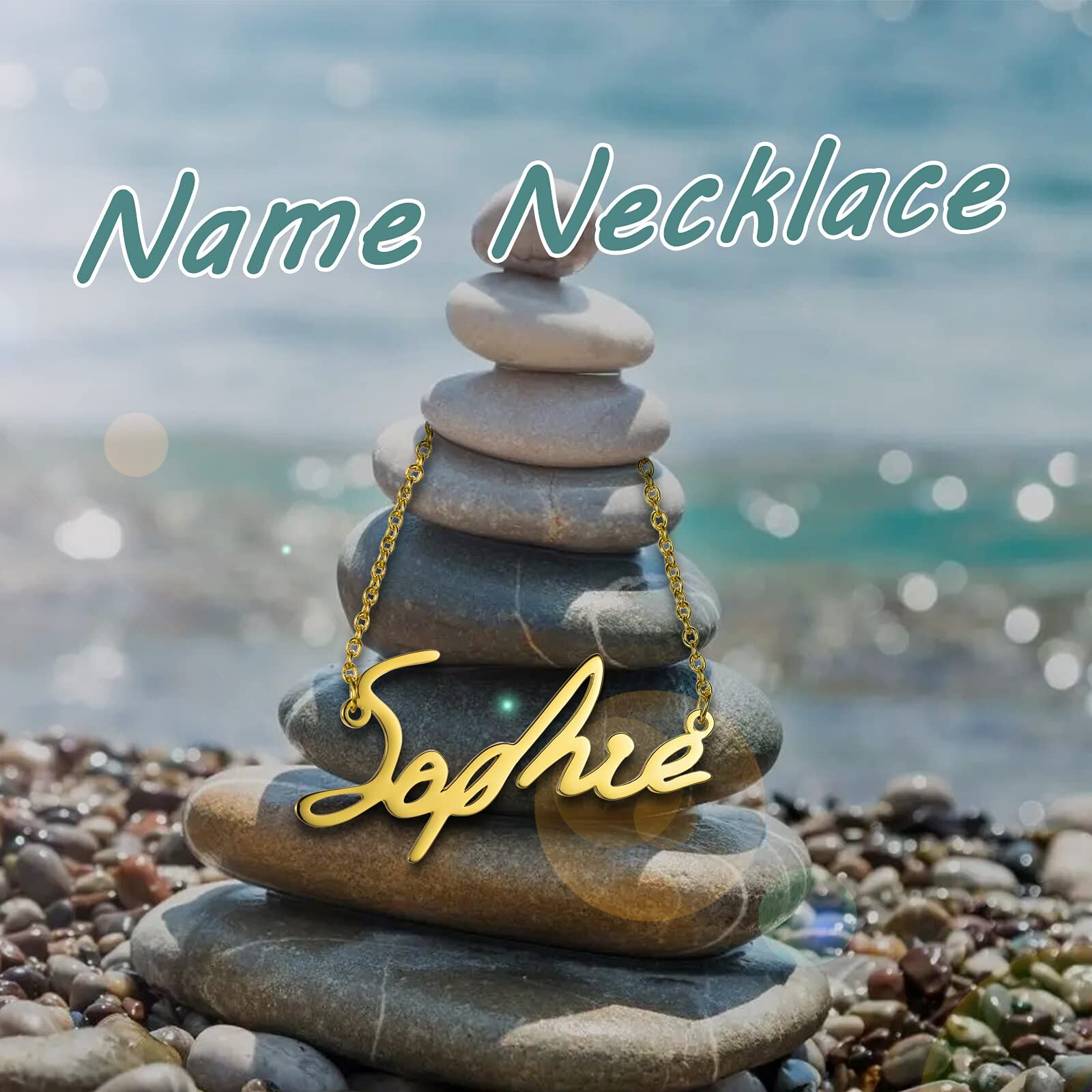 10K Gold Personalized Classic Name Pendant Necklace