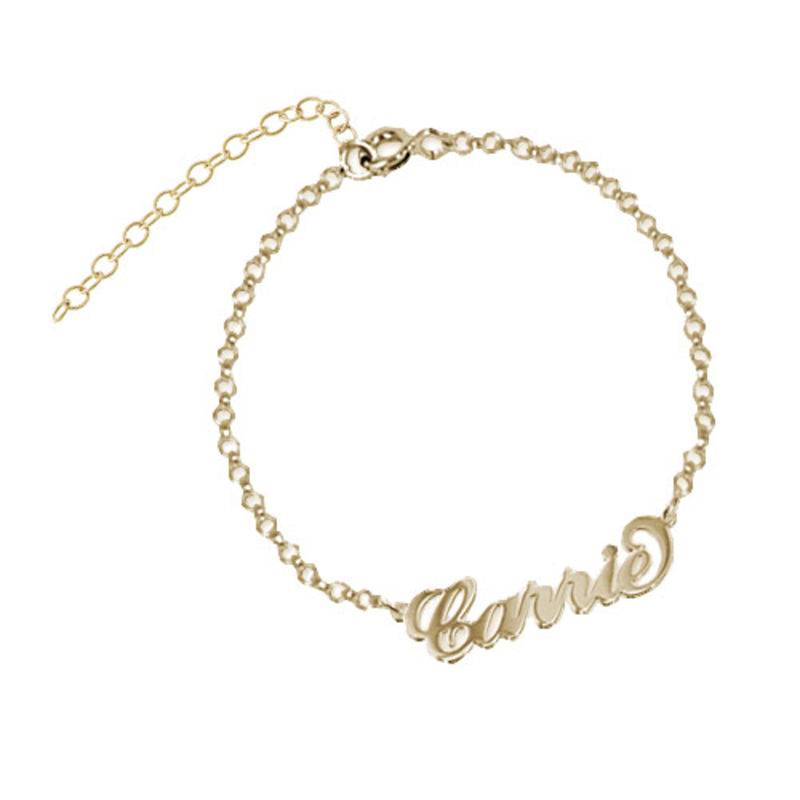 Carrie Name Bracelet in Gold Plating