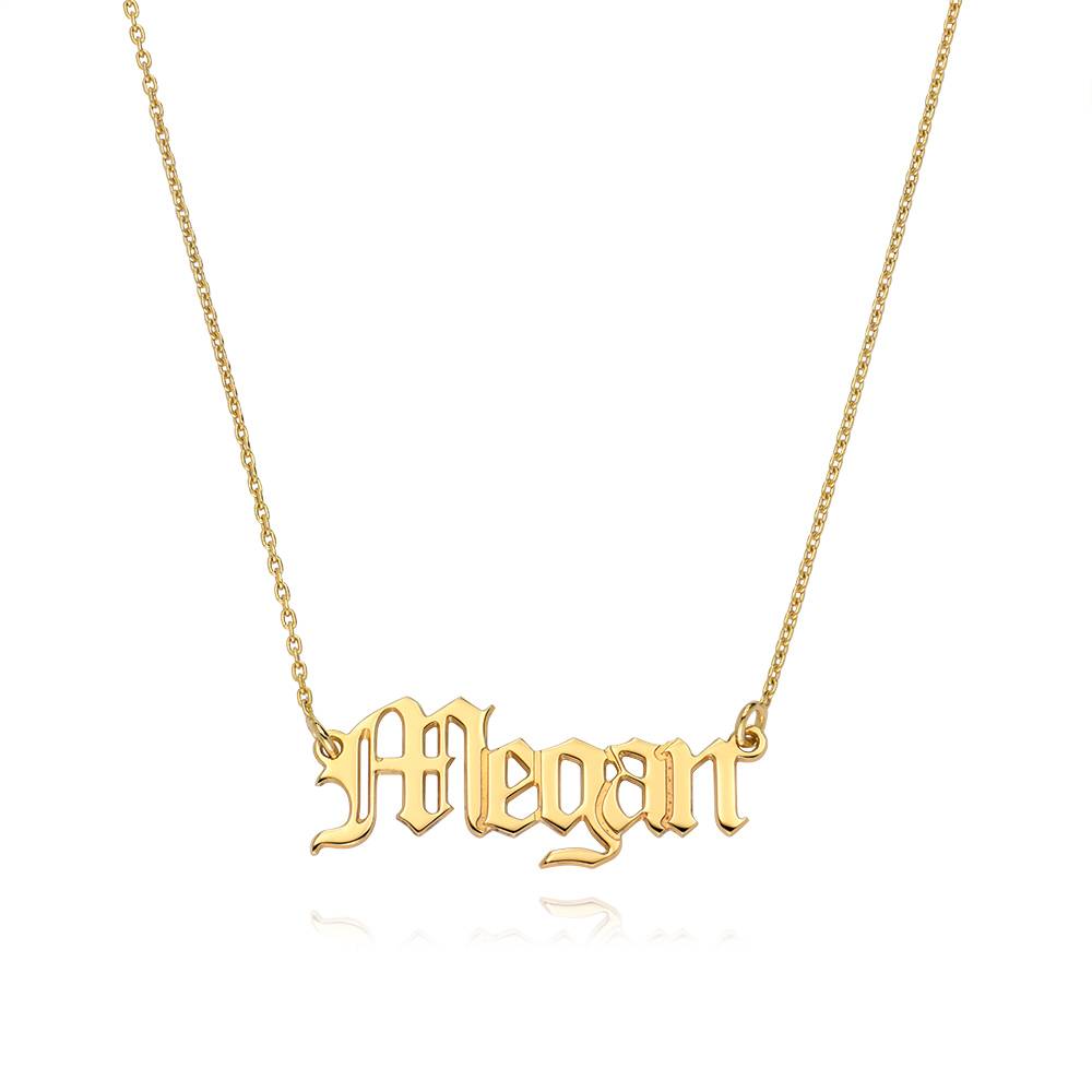 Old English Name Necklace in 18k Gold-Plated Sterling Silver - Perfect Gift for Her - My Name Necklace - Gothic Name Necklace - Custom Name Necklace